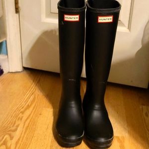 Tall black Hunter womens rain boots